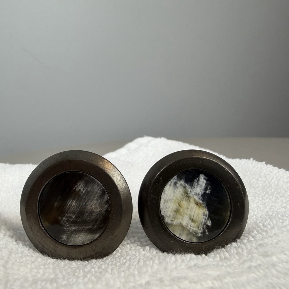 Anthropologie Black Iron Drawer Pulls Knobs Distressed Lot 2 Matengo Gray